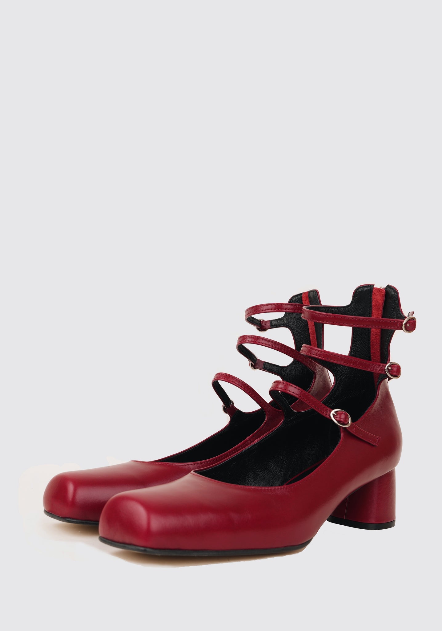 Rouge(루즈): 스트랩 발레리나 슈즈 (5cm 굽)