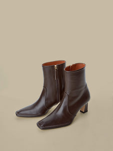 Calais Ankle Boots-Chocolate - Je la connais