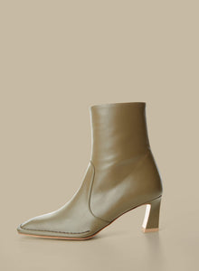 Calais Ankle Boots-Olive Green - Je la connais