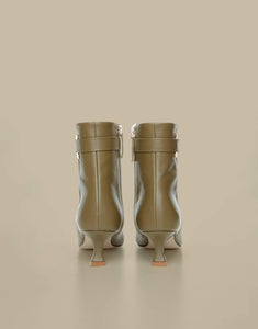 Metz Ankle Boots-Olive green - Je la connais