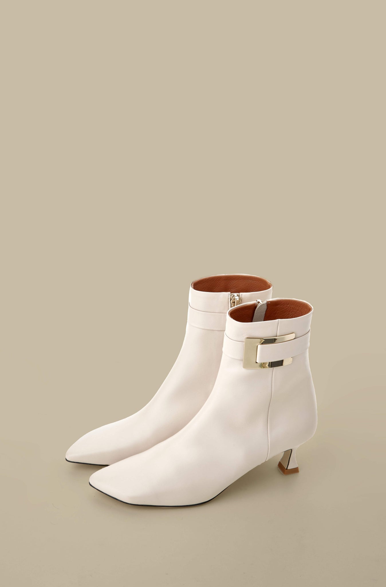 Metz Ankle Boots-Off White - Je la connais