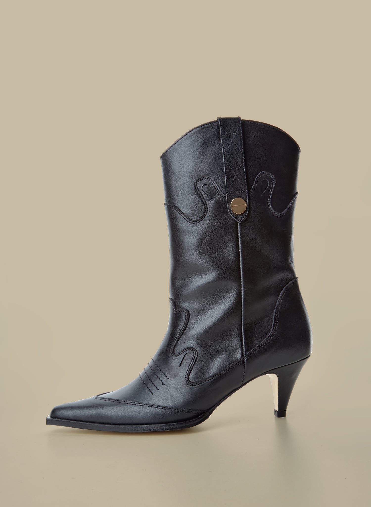Rennes Cowboy Boots-Black